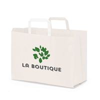 SHOPPER IN CARTA KRAFT COM MANICI PIATTI